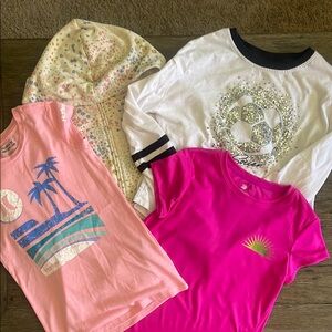 Colorful Graphic T-Shirts and Hoodie Set of 4
